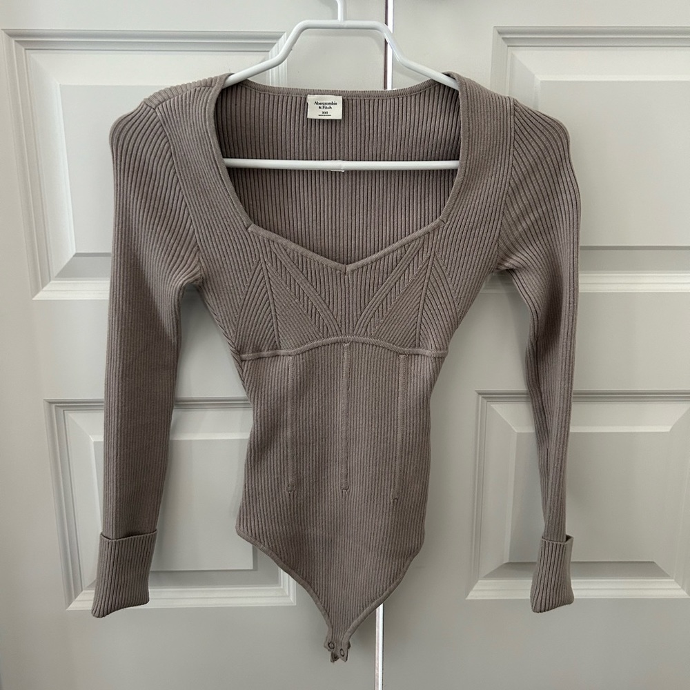 Long-sleeve sweater bodysuit